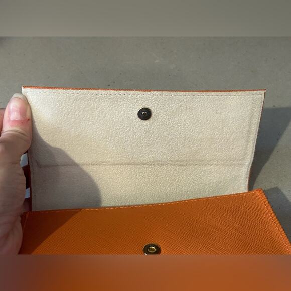 NWOT Tory Burch orange triangular eyeglass class eyewear saffiano leather main image 6